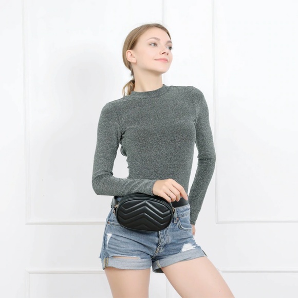 Silver Cherry - Leather Belt Bag - Picture 4 of 8